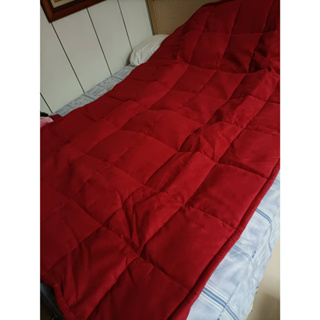 【銓芳家具】日式大方格紅色絨面加厚二人沙發罩/雙人沙發布套(長185*130cm)+枕頭套*5 法蘭絨沙發罩+沙發抱枕套