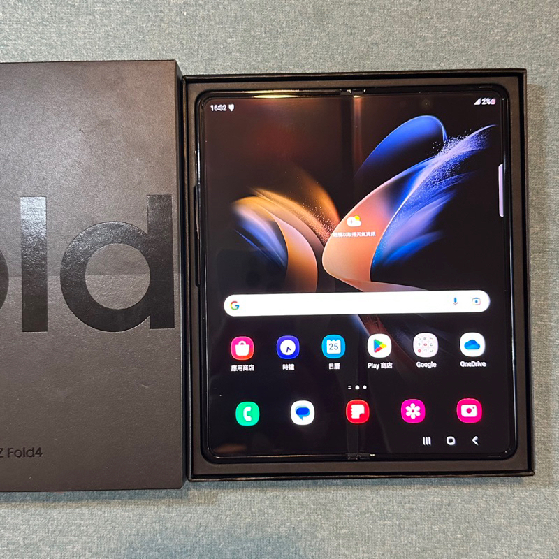 SAMSUNG Z Fold 4 256G 黑 9成新 保固內 功能正常 二手 7.6吋 三星 折疊 zfold4 台中