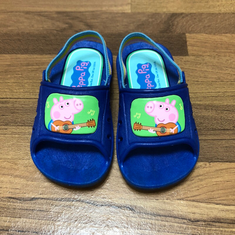 （二手） 佩佩豬 Peppa Pig 寶寶 嬰兒 幼兒 童鞋 後鬆緊帶 拖鞋 涼鞋 尺碼 15 鞋長 15公分