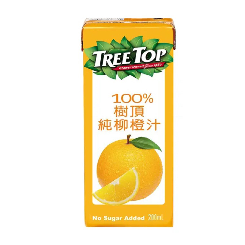 【樹頂Tree Top】100%果汁200ml－柳橙汁