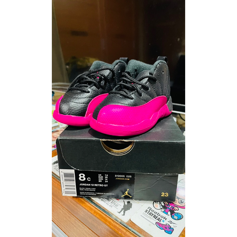 Jordan12粉紅小童鞋blackpink