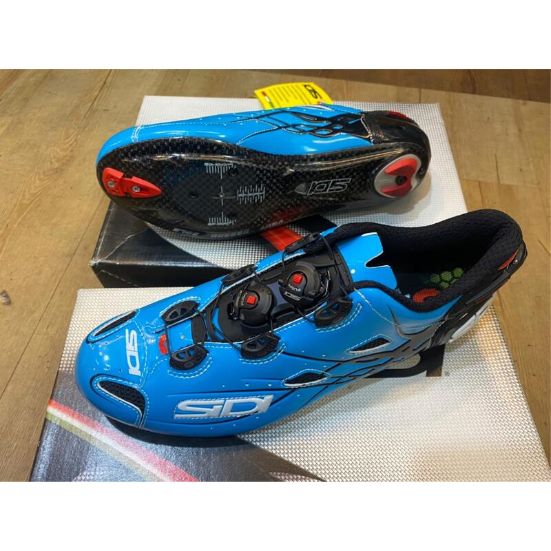 『小蔡單車』Sidi Shot 碳纖維 一級專業 卡鞋/車鞋 藍色 43號 出清 公路車
