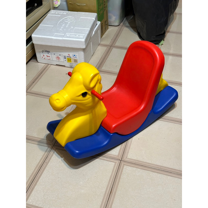 （近全新）搖搖椅 二手 搖搖馬 塑料堅固紮實 練習平衡 大尺寸 嬰兒 幼兒 適用 玩具
