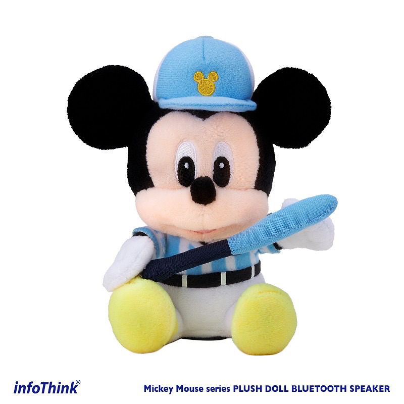 【InfoThink】迪士尼系列絨毛藍牙喇叭(棒球米奇限定款）