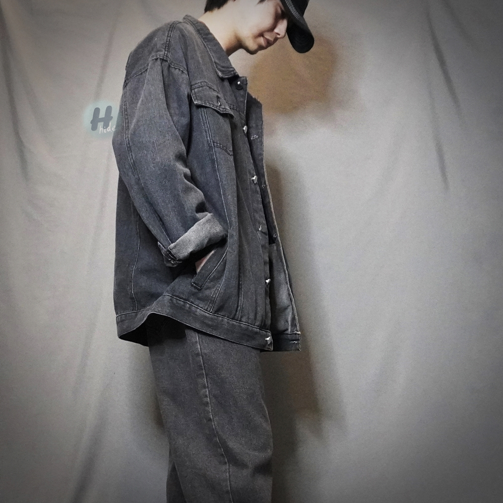 [H.hide選物] 仿舊水洗色牛仔外套|兩色(煙灰/淺藍)