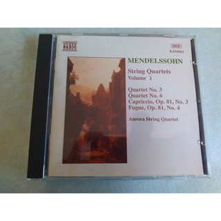 Naxos 1994年 德國製 Mendelssohn : String Quartets Vol.1