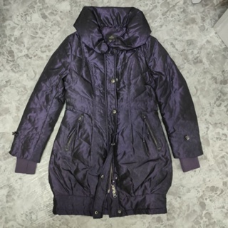專櫃品牌紫色長版羽絨外套大衣