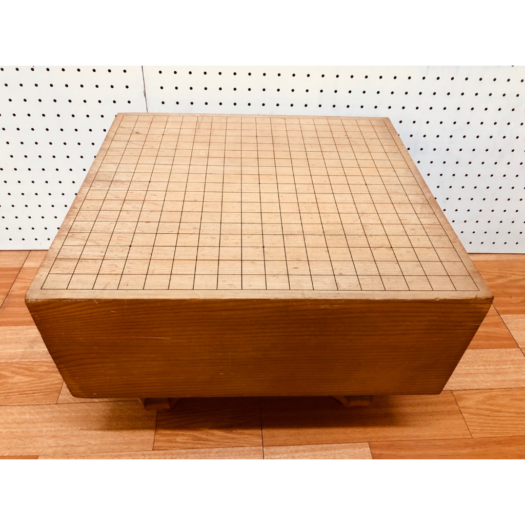 日本中古 木製圍棋棋盤 碁盤 盤の厚さ17.5cm 19路盤 實木圍棋盤 圍棋桌