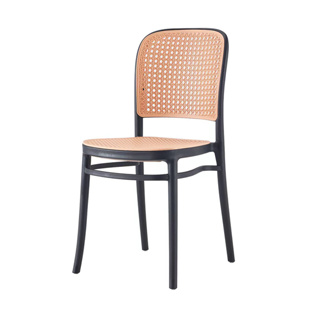 北歐風 設計款 網美風 蘇里 方背 塑料 藤編 餐椅 CHR023 戶外椅 網美咖啡廳推薦