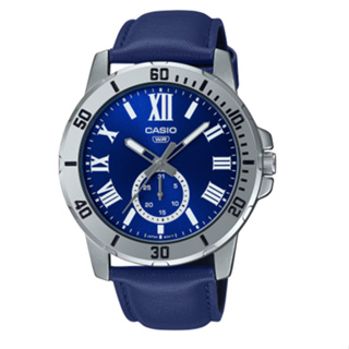 【八度空間】 CASIO 紳士時尚羅馬時刻日期顯示皮帶腕錶 MTP-VD200L-2B