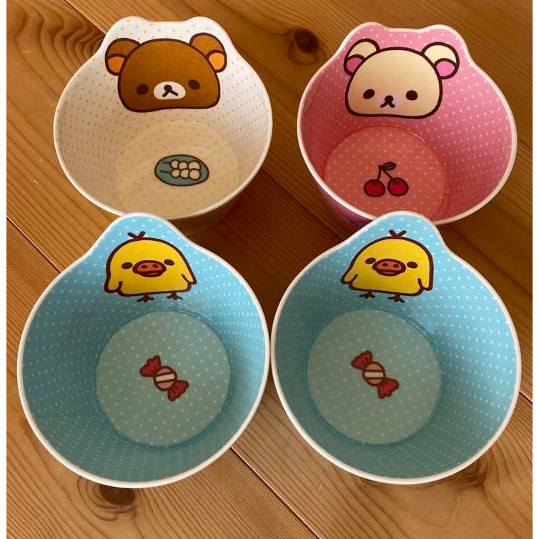 『現貨』日本 正品 拉拉熊 碗 懶懶熊 小白熊 小雞 飯碗 塑膠碗 小碗 點心碗 非賣品 糖果 丸子 櫻桃 水果碗