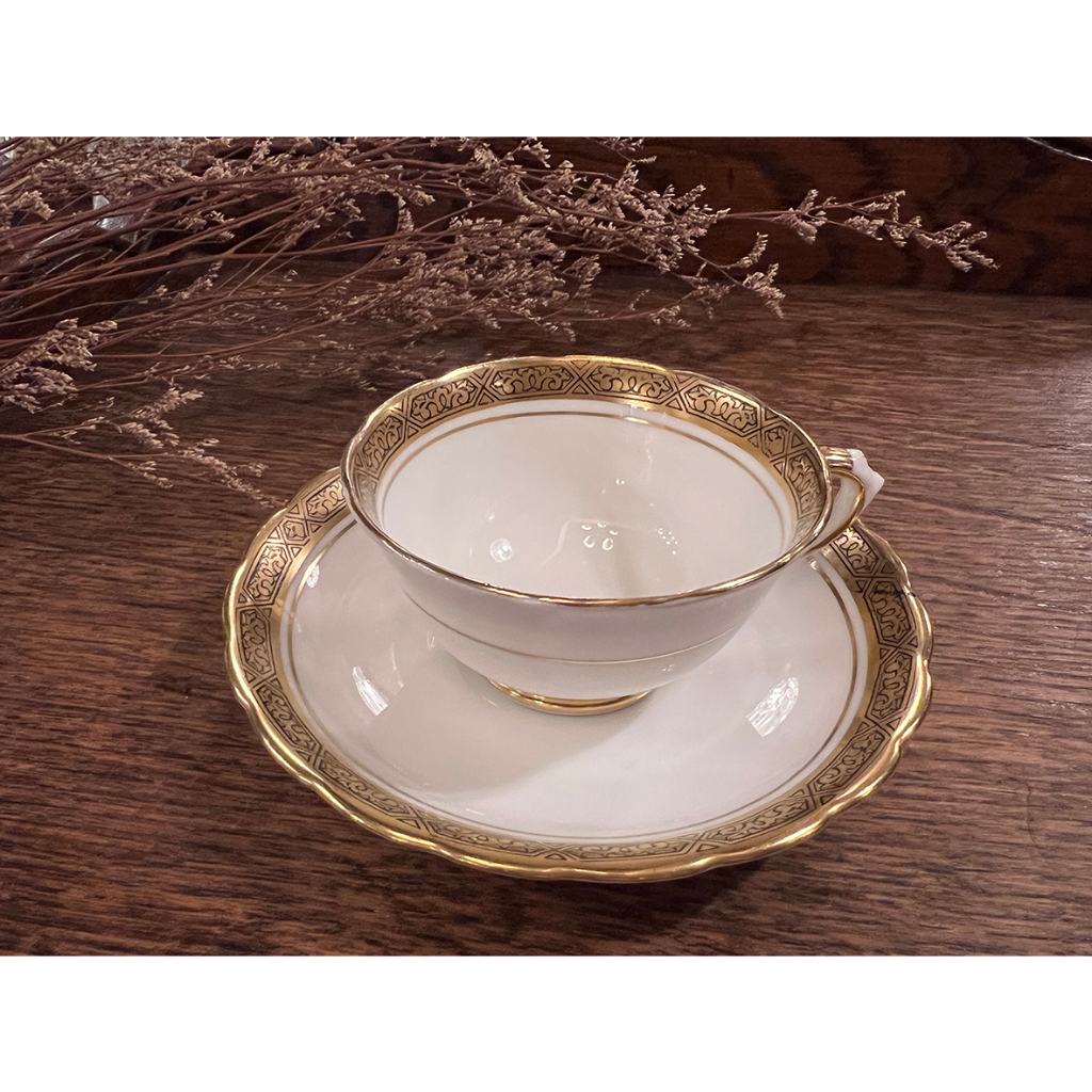 #19世紀 英國Royal Tuscan手繪杯盤組  #323012