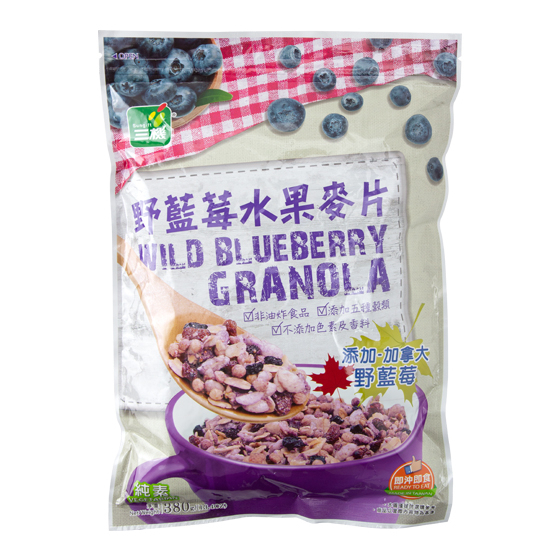 現貨【台灣里仁】三機野藍莓水果麥片(380g/包) 純素 加拿大野生藍莓 非油炸 無添加 效期2026.09.18