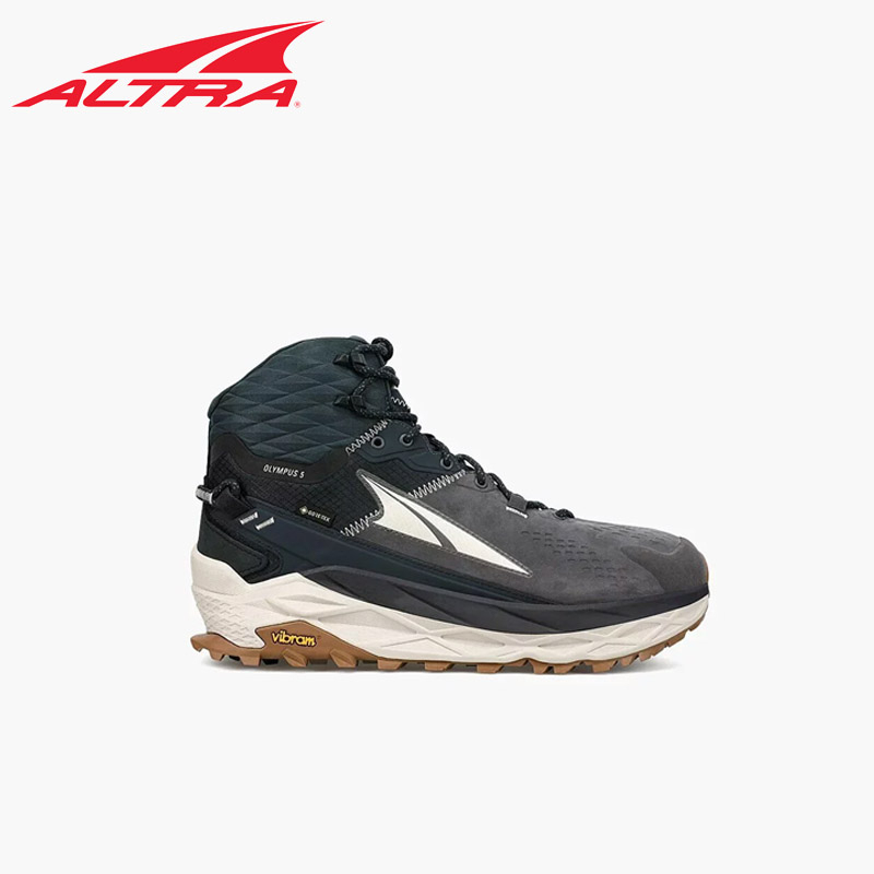 【Altra Running】男款 OLYMPUS 5 HIKE MID GTX 中筒防水戶外鞋 黑灰 / BLACK