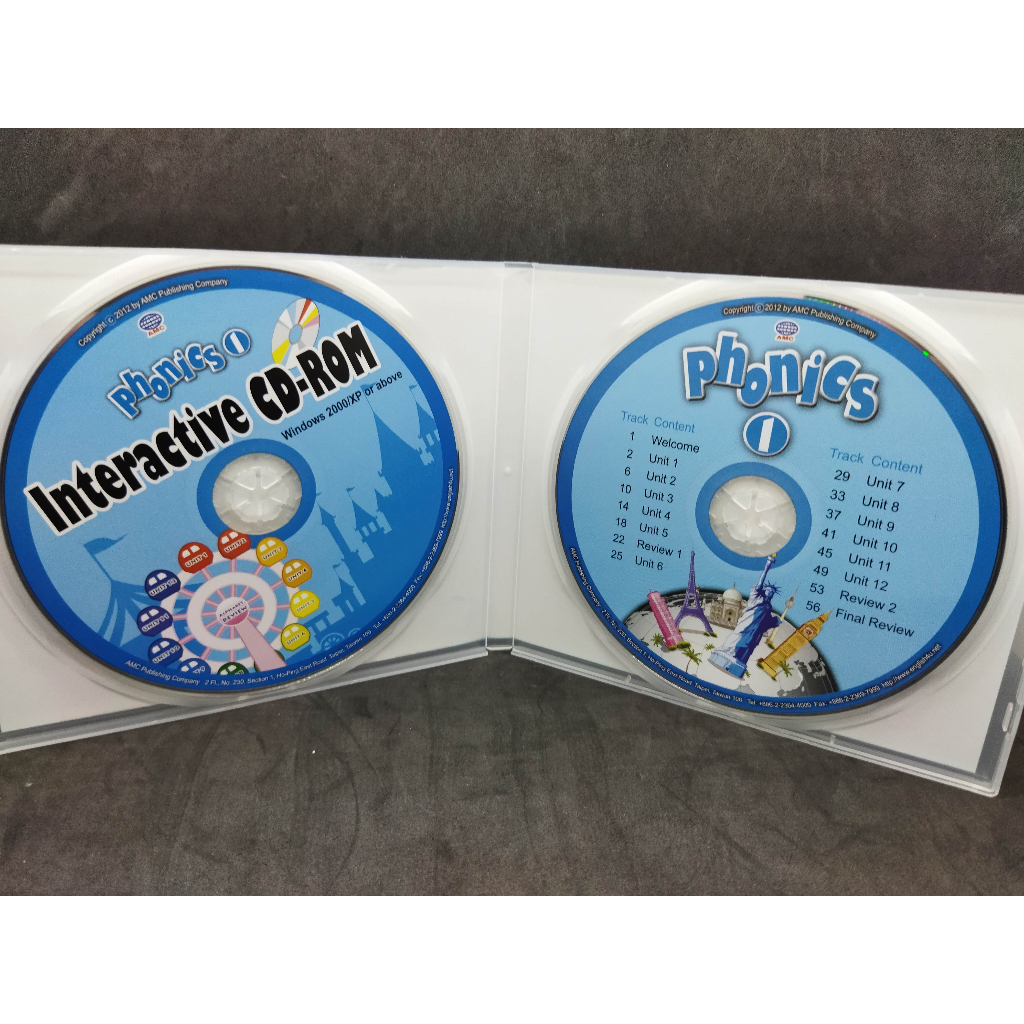 二手cd+cd-rom空中美語 phonics 1 interactive