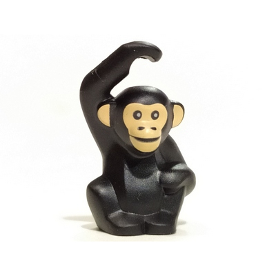 【積木樂園】樂高 LEGO 95327pb01 6386388 8805 絕版 動物 黑猩猩 猴子 黑色
