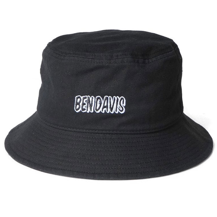 BEN DAVIS BDW-8615-01 TWILL LOGO BUCKET HAT 刺繡文字 漁夫帽 (黑色)