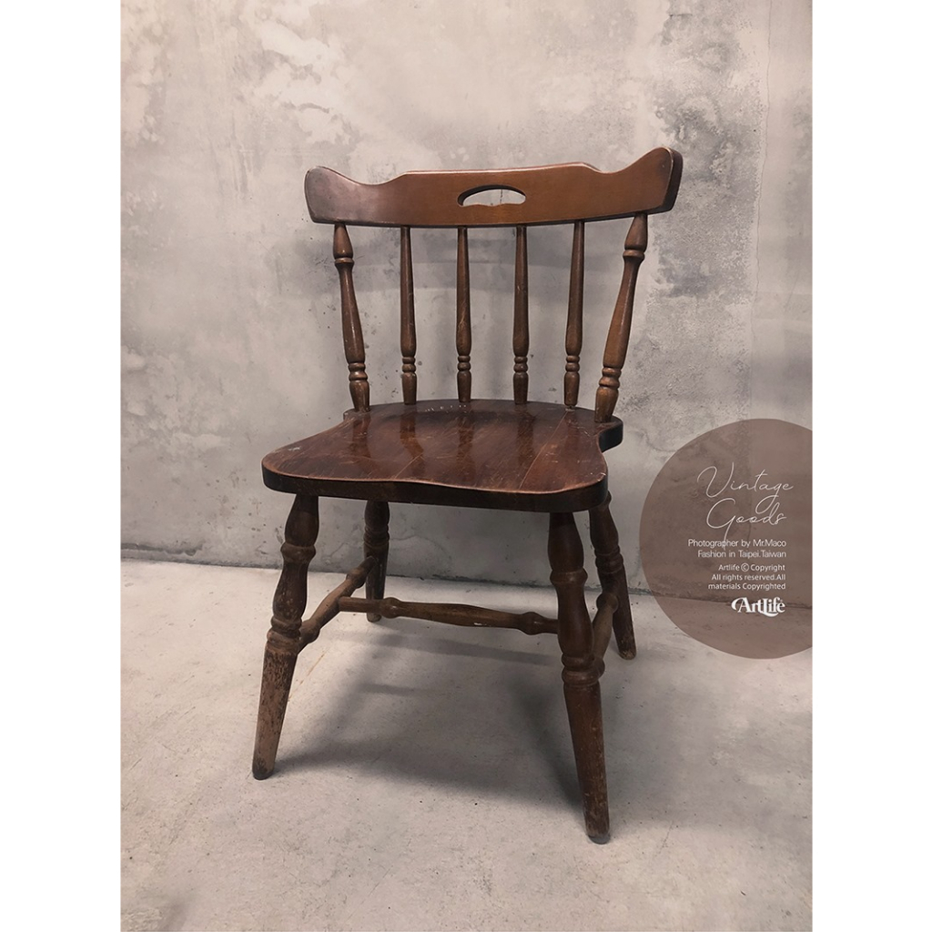 ArtLife @ Vintage 80s Antique Oak Claw WOODEN Chair 安娜貝爾 老木椅