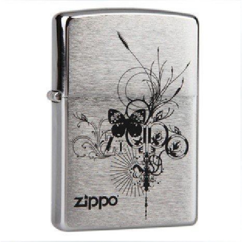 ZIPPO 120%美國原裝正品Zippo打火機 蝴蝶花 24800專櫃正版Zippo 花式打火機 非飄火鬼火