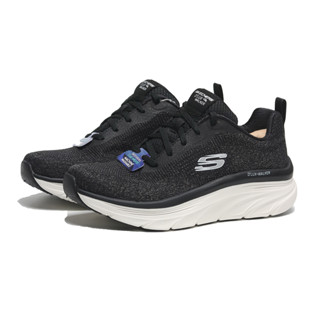 SKECHERS DLUX WALK 黑白編織 女休閒健走鞋 KAORACER 149815BLK