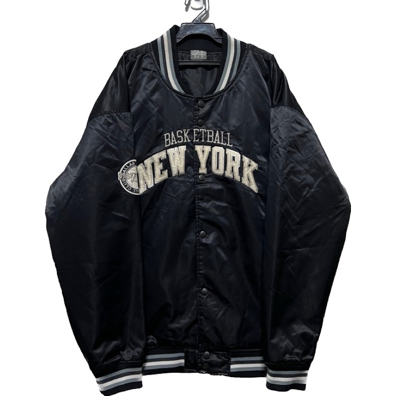 GOGO SPORTS 創信 DALLAS NEW YORK BASKETBALL 棒球外套 尼龍防風夾克 古著 大尺寸
