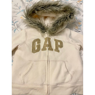 二手 baby gap 女童羊羔毛外套 女嬰女生公主白色加厚外套