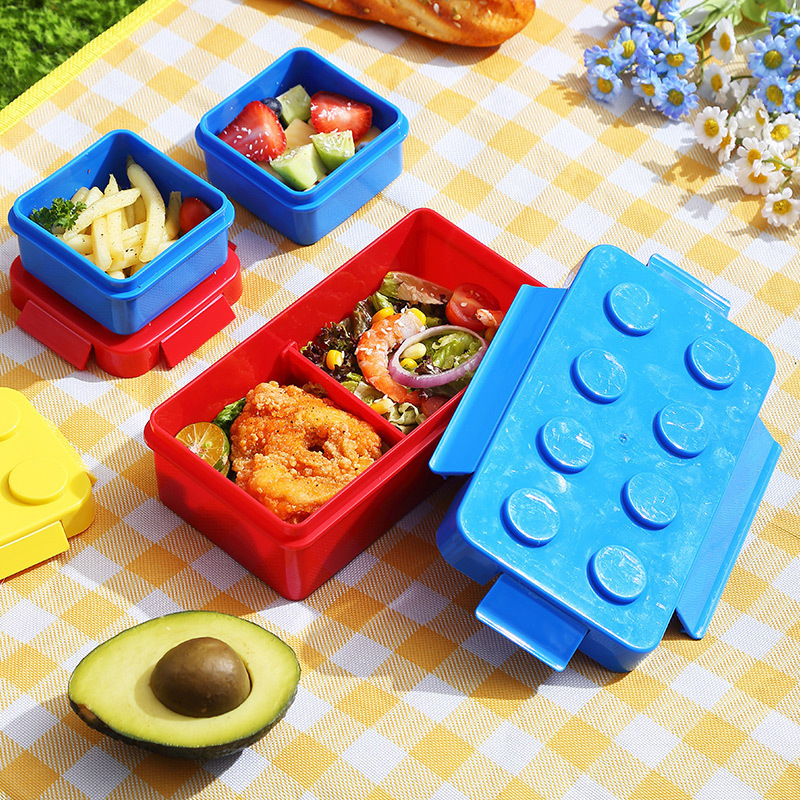 樂高積木餐盒 積木飯盒 便當盒 lego 飯盒 兒童飯盒 保鮮盒 野餐盒 水果盒