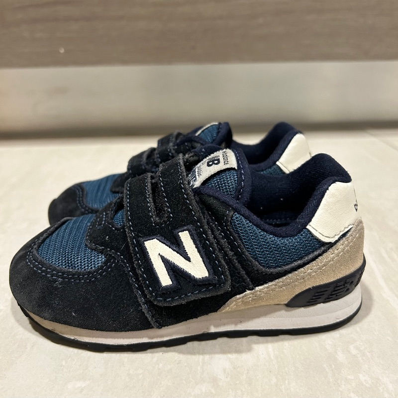 【二手】New Balance 574 小童鞋 休閒鞋 (復古深藍黑) 14.5cm （已預定）