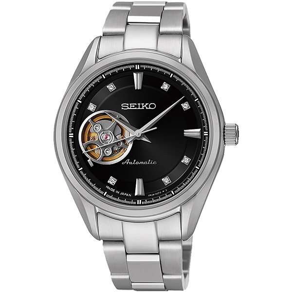 SEIKO Presage 4R38 開心系列機械腕錶(SSA869J1)-黑/34mm