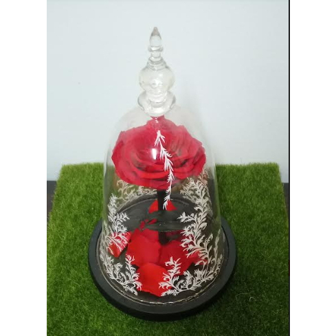 美女與野獸 永生玫瑰花 發光款