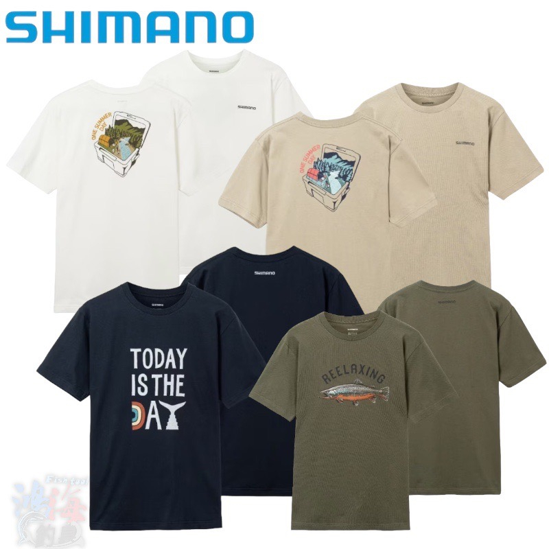 《SHIMANO》 SH-003V 23年款圖形短袖T恤 中壢鴻海釣具館