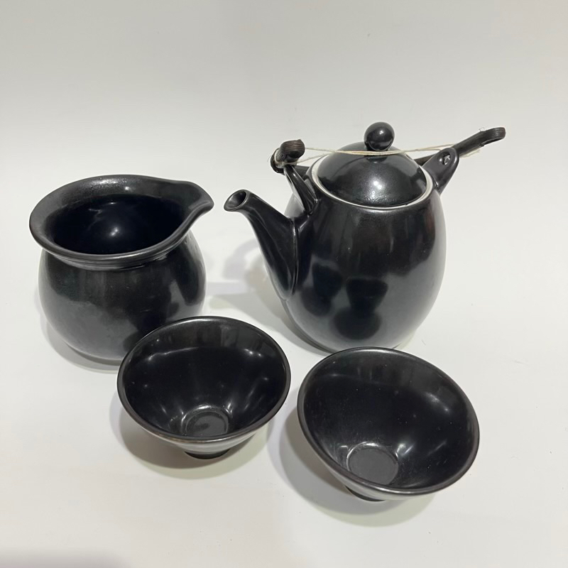 日式禪風陶瓷茶具組4件入