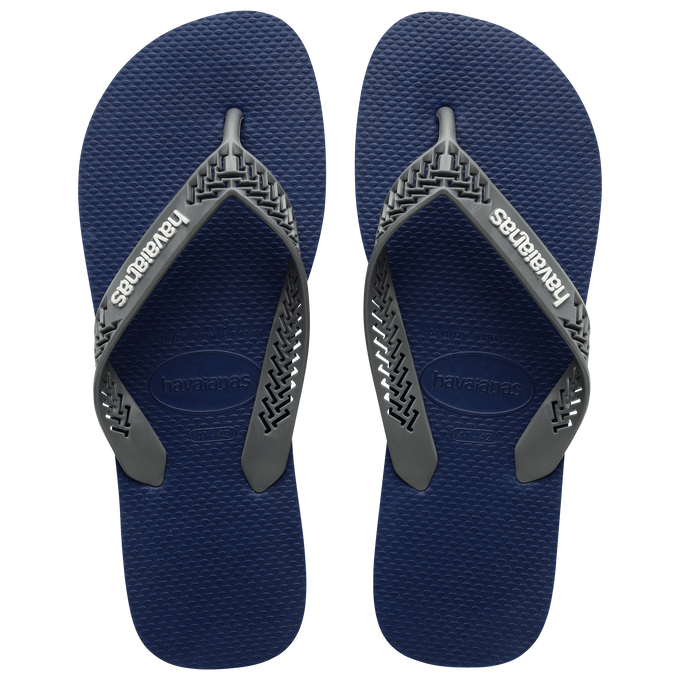 【巴西鞋王】havaianas哈瓦仕人字拖夾腳拖鞋海灘拖鞋2023新款寬版透氣鞋帶POWER系列藍