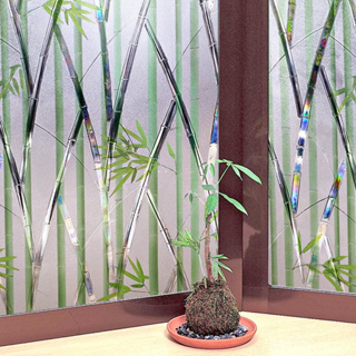 日本製造 MEIWA 抗UV可變色靜電窗貼 (竹林風情) - 46x200公分