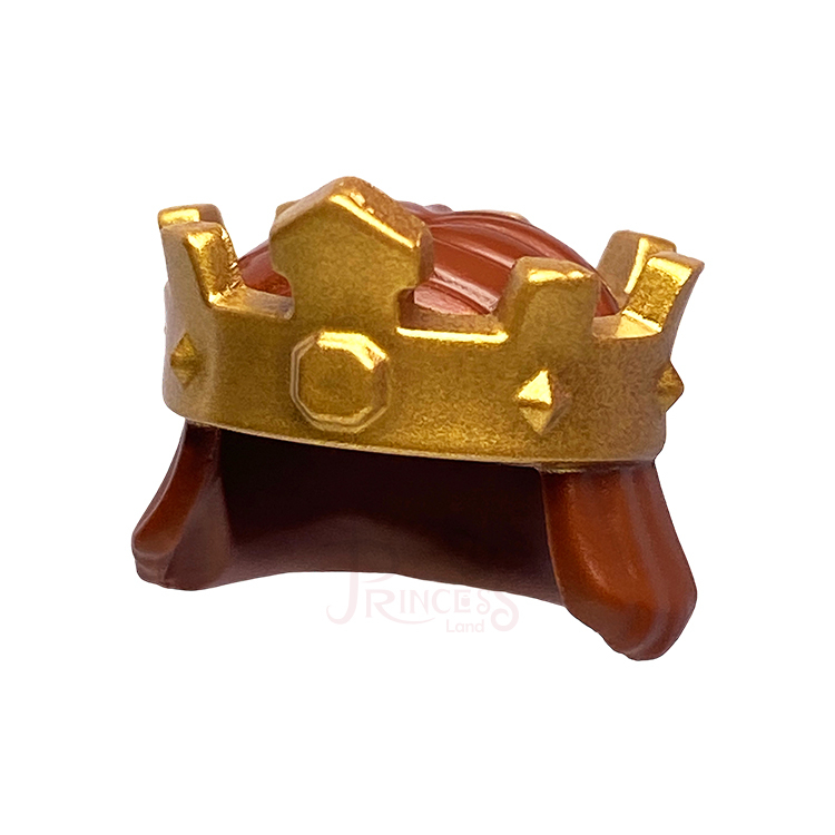 公主樂糕殿 LEGO 樂高 71008 國王 城堡 皇冠 王冠 紅棕色 18835pb01 A049