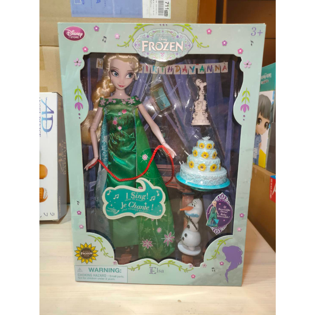 多多熊雜貨舖 迪士尼 Disney 公主 冰雪奇緣 FROZEN 艾莎 可動音效公仔 雪寶 生日蛋糕 日版