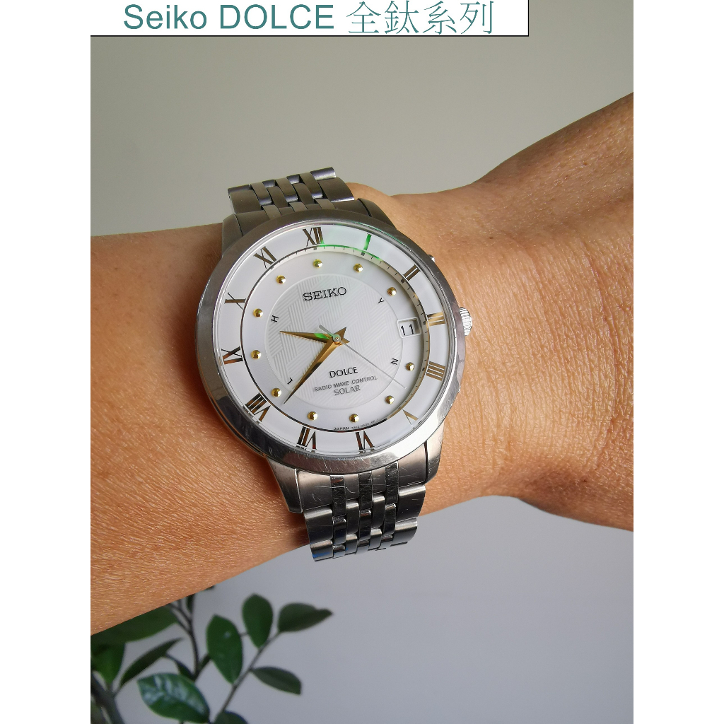 少見款式Seiko Dolce Titanium SADZ007 7B22-0AJ0太陽能+日本雙局電波二手良品#327