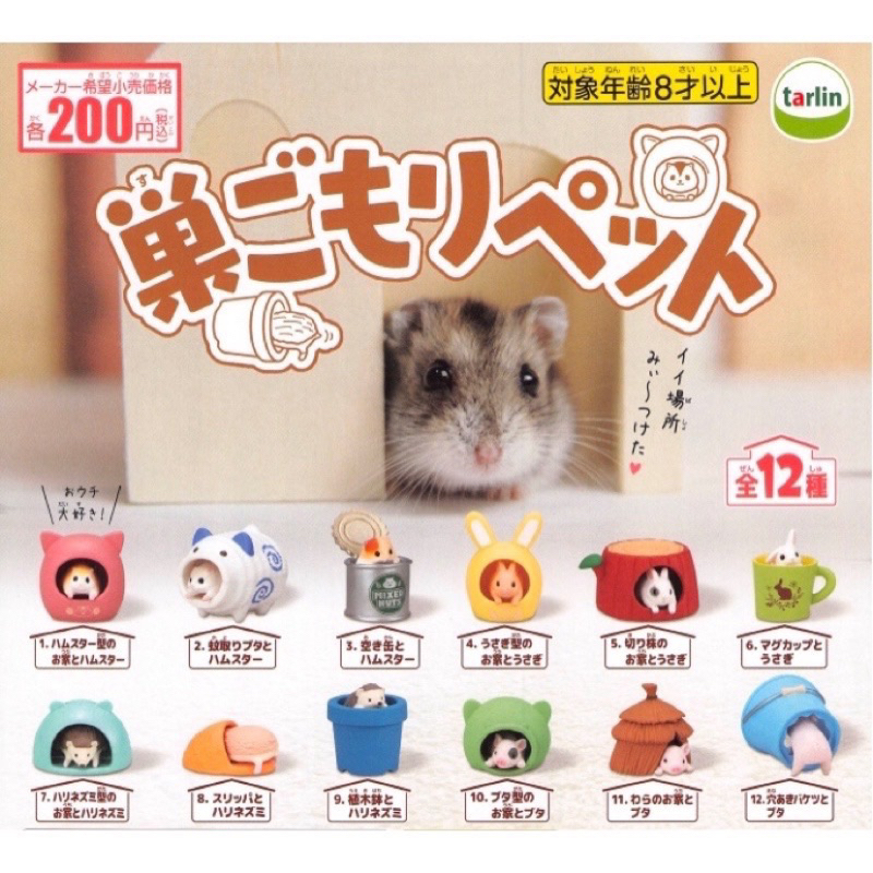 日本 EPOCH 寵物們的窩 倉鼠 兔子 刺蝟 小豬 動物 擺飾 公仔 扭蛋
