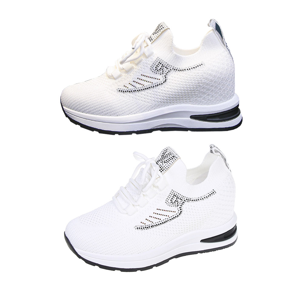 鞋鞋俱樂部 內增高休閒運動鞋 023-FSF03 白色