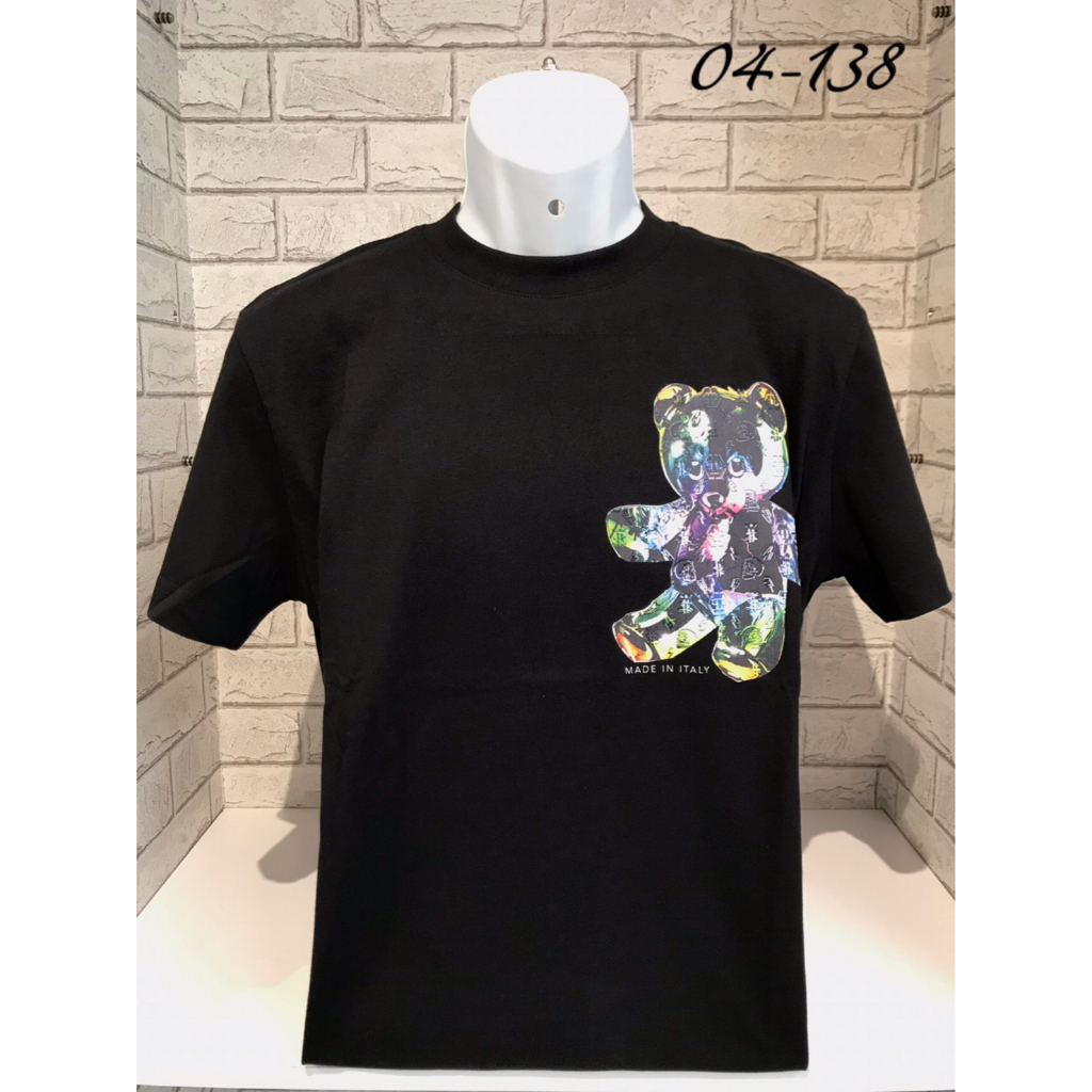 高雄凡賽斯歐洲精品 PHILIPP PLEIN PP 左胸彩色滿版LOGO暴力熊  素T 短T/T-SHIRT