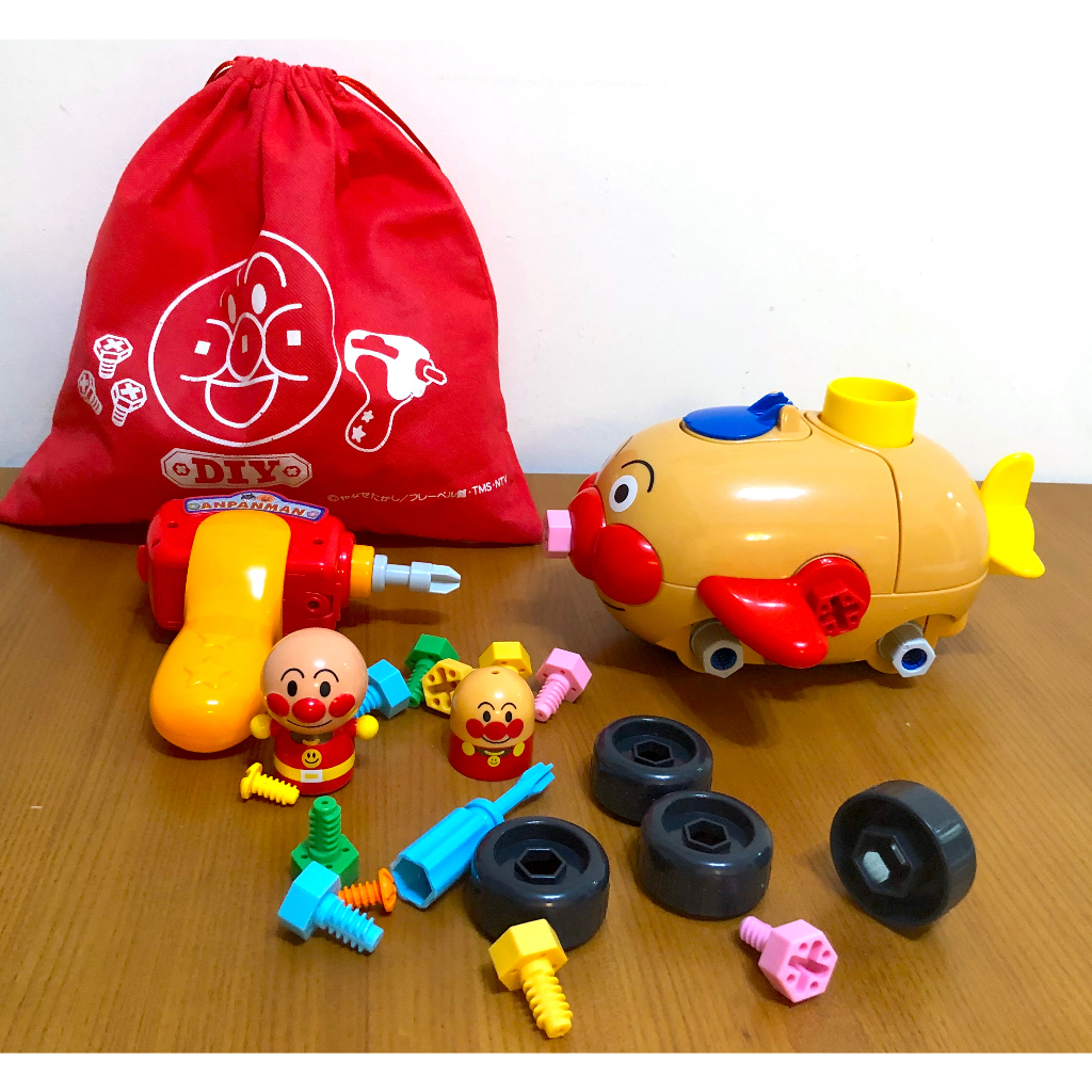 麵包超人 Anpanman DIY螺絲組裝工具 電動車 兒童益智玩具