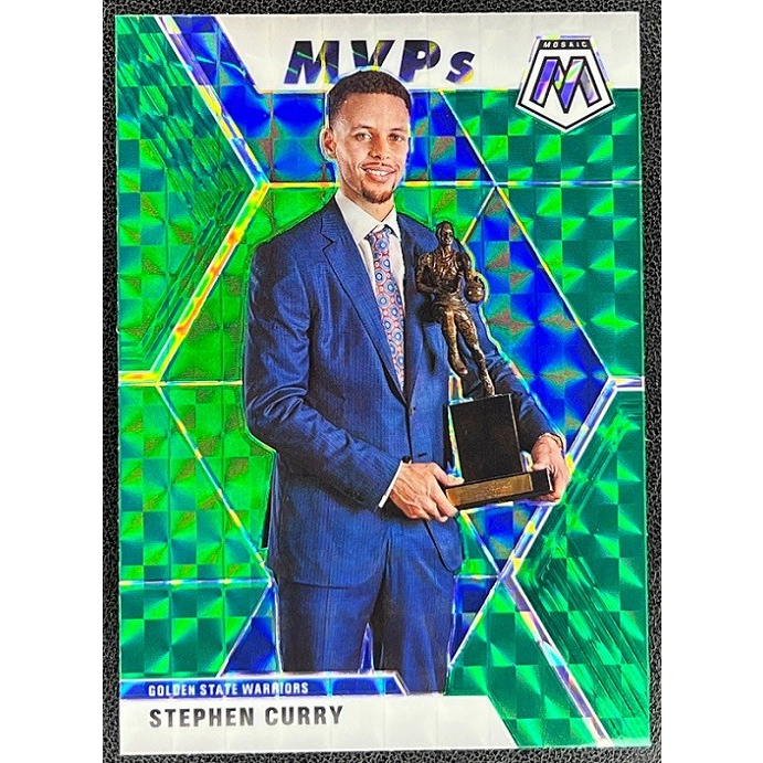 NBA 球員卡 Stephen Curry 2019-20 Mosaic MVP Mosaic Green 亮面