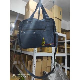 (板橋雜貨部) 側背包 手提袋 (31X40公分)調整式背帶 表層-2小夾層1拉鍊袋 內層-1隔層1拉鍊袋