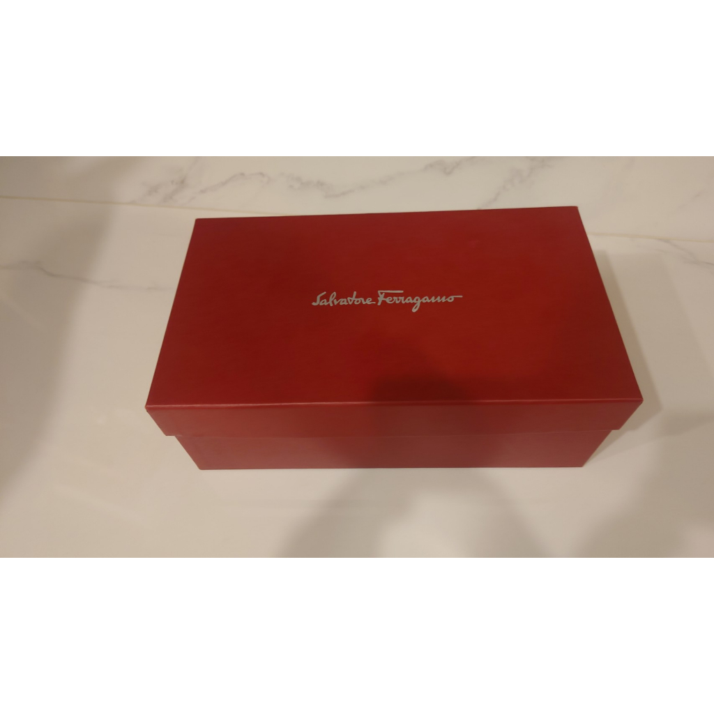 【保存良好品牌紙盒】菲拉格慕 Ferragamo 酒紅色 紙盒 鞋盒