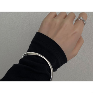 法桸飾品 X F a c : / e Accessory 高階感水滴弧線造型開口手環情侶中性手鍊冷淡風手鐲