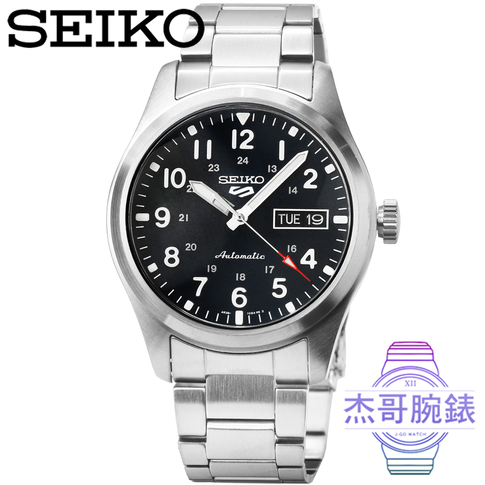 【杰哥腕錶】SEIKO精工次世代5號機械鋼帶腕錶-黑面 / SRPG27K1