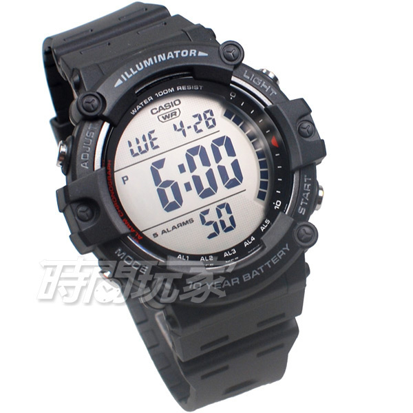 CASIO卡西歐 AE-1500WH-1A 原價1050 大錶徑 10年電力 電子錶 男錶 軍錶 學生錶【時間玩家】