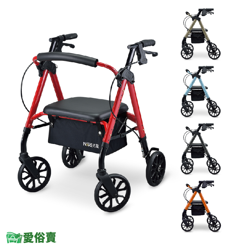 【免運】愛俗賣 光星 STAR mini 收合式助步車 助行車 帶輪型助步車 復健助行車 助行器 散步車 帶輪型助行車