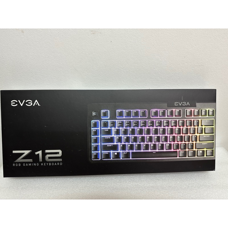 全新 原廠 Evga z12 RGB薄膜鍵盤/有線/中文/專用媒體鍵/防潑水