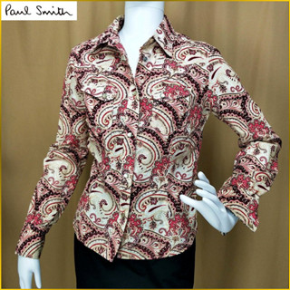日本二手衣 長袖襯衫 Paul Smith 美品 變形蟲 女42號 保羅史密斯 Paul Smith 女裝 A2F20P